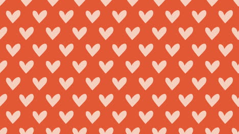 White-romantic-hearts-pattern-on-fashion-orange-gradient