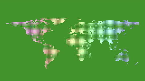 Abstract-world-map-from-neon-dots-on-green-gradient