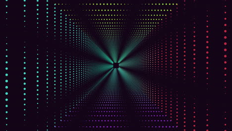 Illusion-Abstrakte-Neonwürfel-Mit-Glitzer-In-Der-Schwindelerregenden-Dunklen-Galaxie