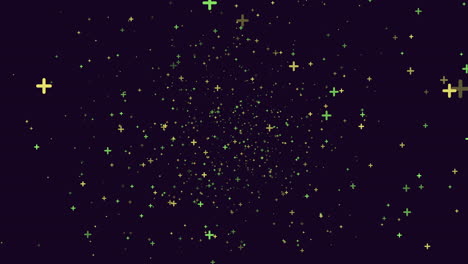 Flying-random-neon-crosses-in-dark-galaxy