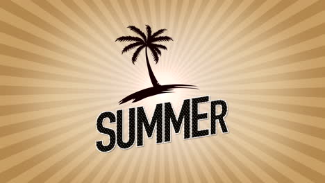 Großer-Sommerschlussverkauf-Mit-Sonne-Und-Palmen-Im-Sonnenaufgang-Auf-Schwindelbeschaffenheit