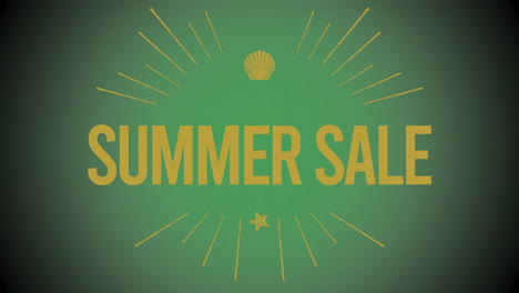 Summer-Sale-with-sea-shell-and-yellow-sun-rays