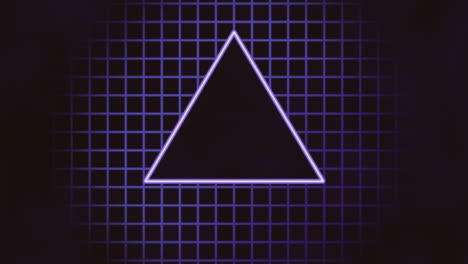 Retro-neon-purple-triangle-and-grid