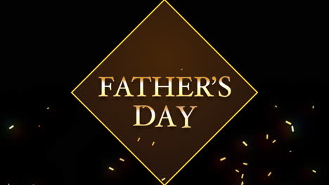 Fathers-Day-in-frame-with-flying-glitters-on-dark-space