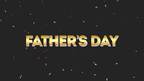 Fathers-Day-in-frame-with-flying-gold-confetti-on-dark-space