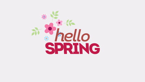 Hello-Spring-with-colorful-flowers-on-white-gradient