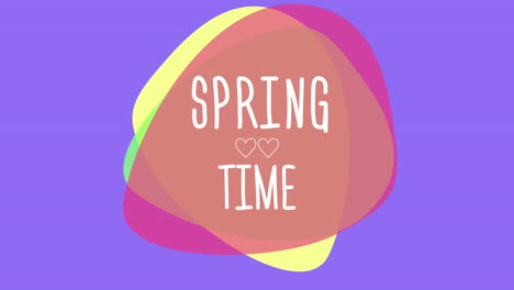 Tiempo-De-Primavera-En-Círculos-Geométricos-De-Moda-En-Degradado-Púrpura
