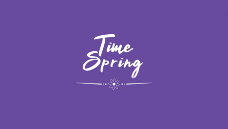 Frühlingszeit-Mit-Blume-Auf-Violettem-Farbverlauf