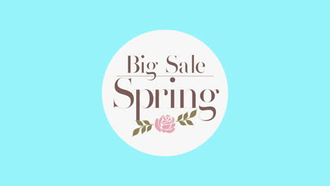 Spring-Big-Sale-with-summer-roses-on-blue-gradient