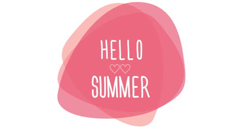 Hello-Summer-with-red-geometric-shapes-on-white-gradient