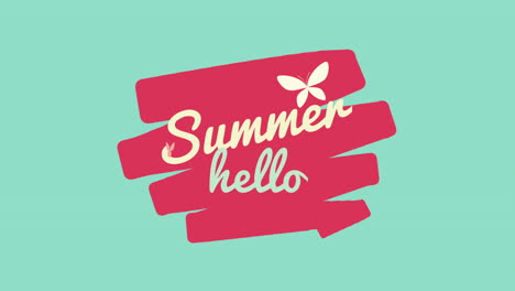 Hello-Summer-with-red-brushes-on-green-gradient