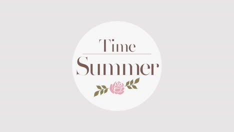 Summer-Time-with-pink-rose-on-white-gradient