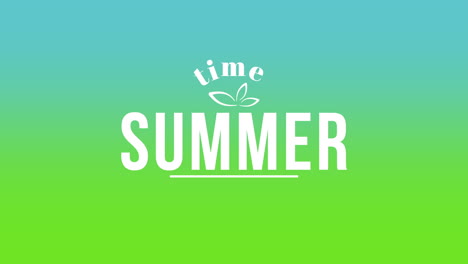 Sommerzeit-Auf-Grünem-Farbverlauf-Mit-Eleganzblume