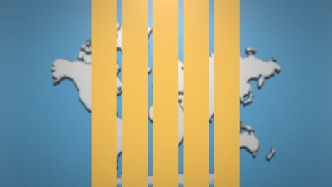 Fliegende-Flugzeuge-Und-Weltkarte-Mit-Gelben-Streifen
