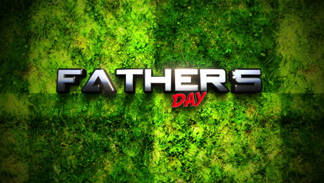 Fathers-Day-cartoon-text-on-green-grass