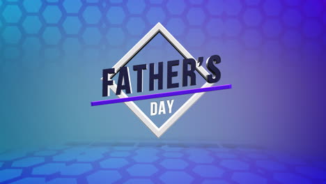 Modern-Fathers-Day-with-hexagons-pattern-on-blue-gradient