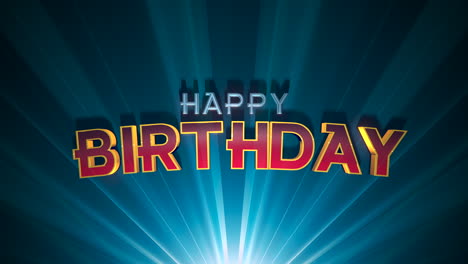 Colorful-Happy-Birthday-cartoon-text-on-blue-texture-with-beams-rays