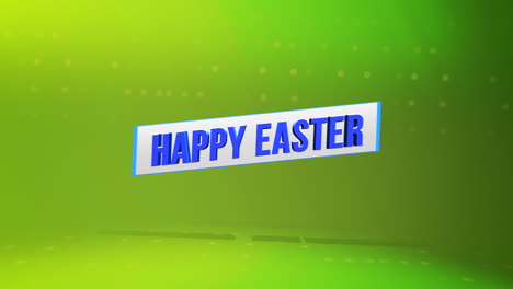 Modern-Happy-Easter-with-dots-pattern-on-green-gradient