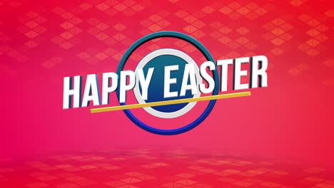 Modern-Happy-Easter-with-triangles-pattern-on-red-gradient