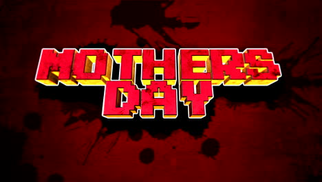 Mothers-Day-on-red-grunge-texture-with-black-spray-splashes