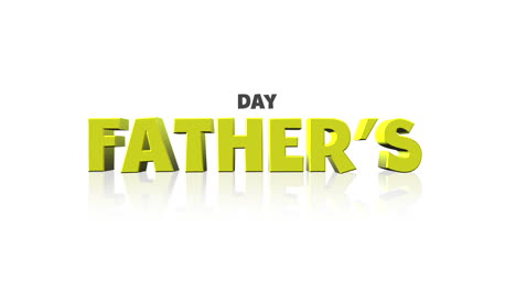 Cartoon-yellow-Fathers-Day-text-on-white-gradient