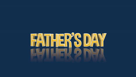 Cartoon-yellow-Fathers-Day-text-on-blue-gradient