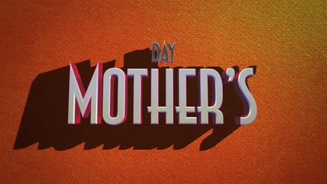 Retro-Mothers-Day-text-on-orange-vintage-texture-in-80s-style