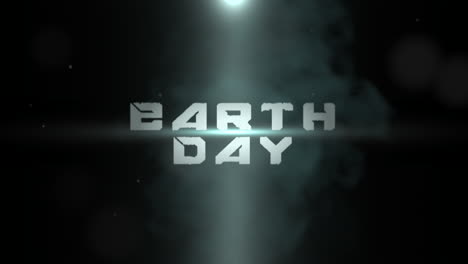 Earth-Day-with-light-of-star-and-smoke-in-dark-space