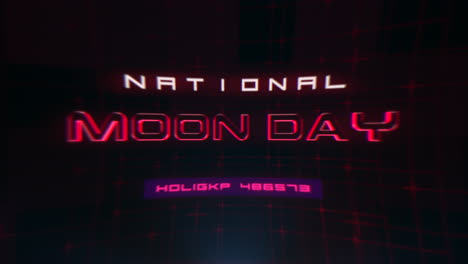National-Moon-Day-on-computer-screen-with-glitch-effect