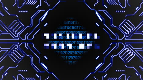 Día-Nacional-De-La-Luna-Con-Placa-Base-Azul-Cyberpunk-Y-Números-De-Matriz