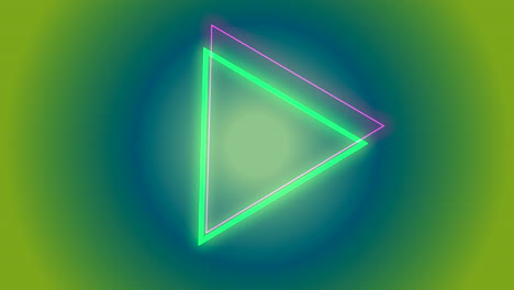 Triángulos-Geométricos-De-Neón-En-Un-Espacio-Colorido