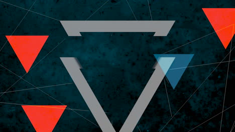 Triángulos-Geométricos-Abstractos-En-Patrón-Azul