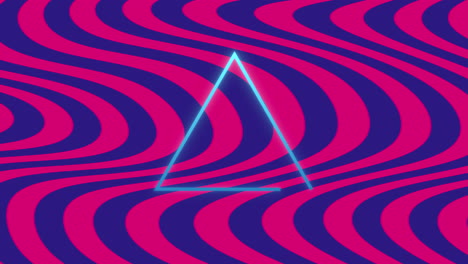 Abstrakte-Blaue-Dreiecke-Auf-Wellen-Illusionsmuster