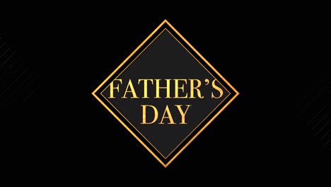 Modern-Fathers-Day-text-with-retro-gold-frame-on-fashion-black-lines-gradient