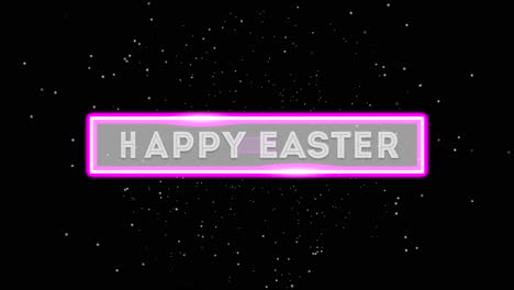 Happy-Easter-with-neon-pink-lines-with-glitters-in-galaxy