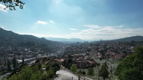 Sarajevo-Landschaftsdrohne-Ansicht