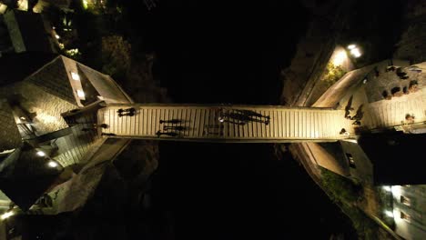 Night-Mostar-Bridge-Overhead-View