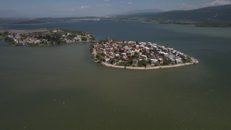Drone-View-Village-In-Lake