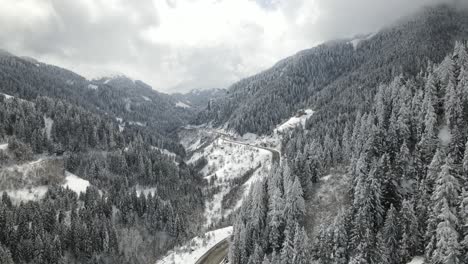 Snowy-Mountain-Drone-View