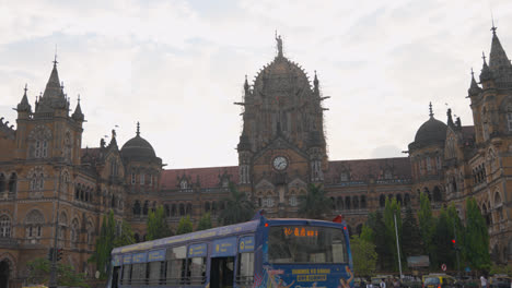 Exterior-Of-CSMT-Railway-Station-In-Mumbai-India-2