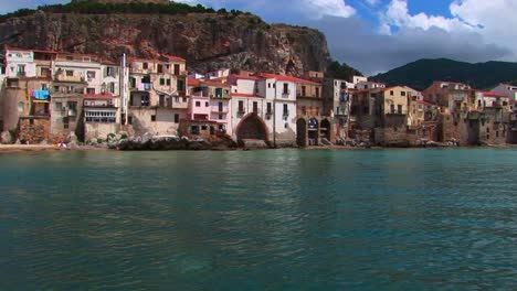 Ocean-water-near-beach-houses-in-Cefalu-Italy---1