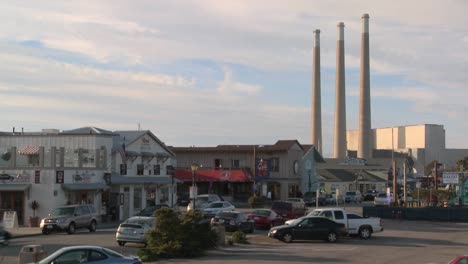 The-town-of-Morro-Bay-in-California-with-industrial-smokestacks-in-background-1