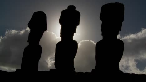 Easter-Island-statues-are-silhouetted-against-the-sun