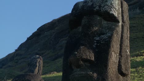 Giant-half-carved-faces-stand-at-the-quarry-on-Easter-Island