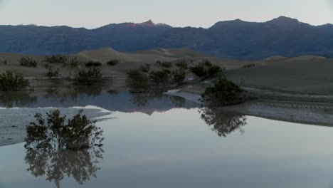 Time-lapse-over-an-oasis-in-Death-Valley