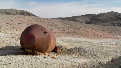 What-looks-like-an-old-space-capsule-has-crash-landed-in-the-desert