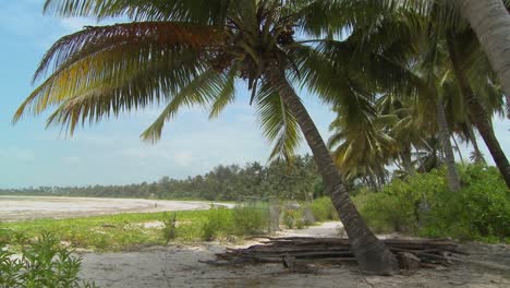 Schwenken-Sie-über-Einen-Perfekten-Tropischen-Strand-Auf-Einem-Tropischen-Inselparadies