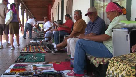 Native-Americans-sell-their-crafts-and-wares-to-tourists-on-the-streets-of-Santa-Fe-New-Mexico-2