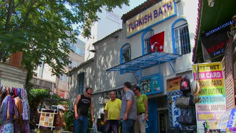 Exterior-of-a-Turkish-bathhouse-in-Istanbul-Turkey