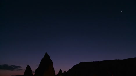 Strange-spires-are-silhouetted-at-dusk-at-Cappadocia-Turkey-1